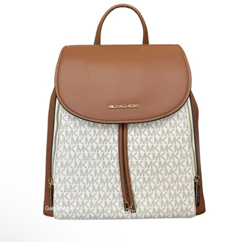 NEW! MICHAEL KORS Phoebe Medium Drawstring Backpack Vanilla